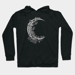 Striped Floral Moon at Midnight Hoodie